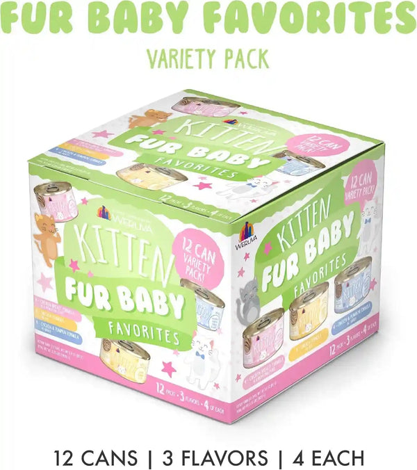 Weruva Kitten, Fur Baby Favorites Variety Pack, 3Oz Can (Pack of 12)2