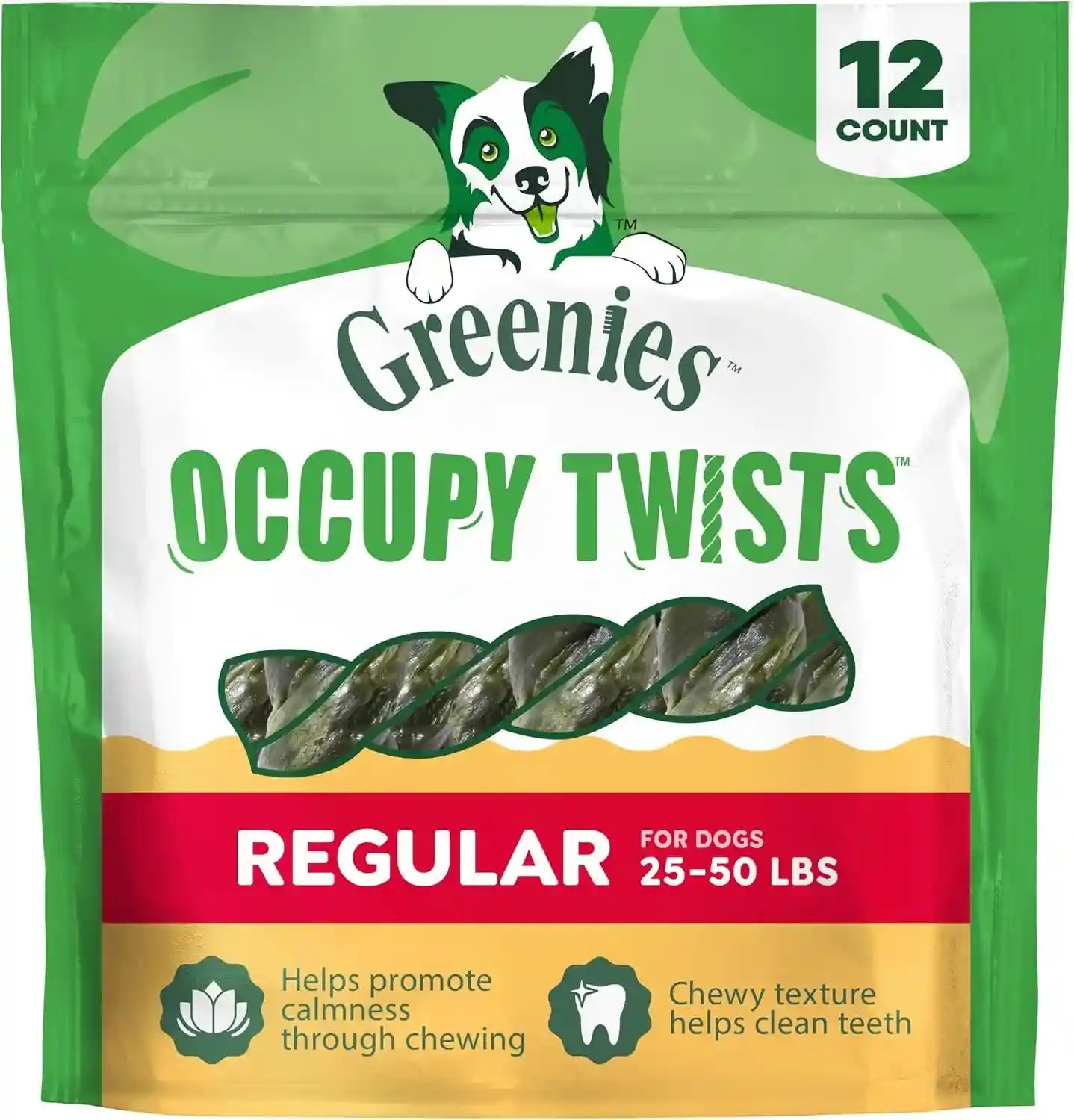 greenies-occupy-twists-regular-breed-dog-treats-chicken-flavor-6-count-regular-breed-size-25-50-lbs-rawhide-free-promotes-calmness-cleans-teeth-no-artificial-flavors-8-65-oz-pack