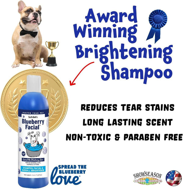 South Bark'S Blueberry Facial® Pet Shampoo 12 Oz. | Brightener & Tear Stain Remover | Long-Lasting Odor Eliminator | Cruelty-Free | Paraben-Free | Made in the USA2