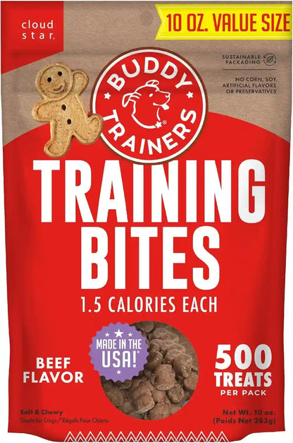 Buddy Biscuits Trainers Training Bites Soft & Chewy Dog Treats, Beef, 10 Oz. Pouch1