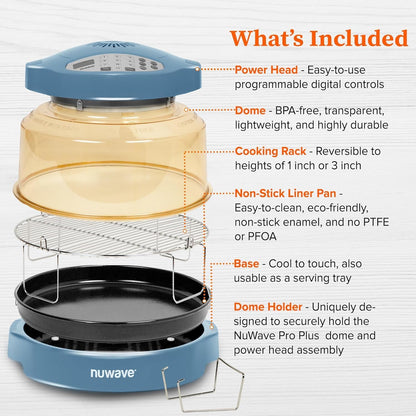 Pro plus 2 Infra-Red Oven, Countertop, Convection, 360 Surround Heat | 2025 Advanced Convection, No Defrosting or Preheating, Cook Fresh or Frozen, Durable Power Dome, 100 Presets & 50 Memory9