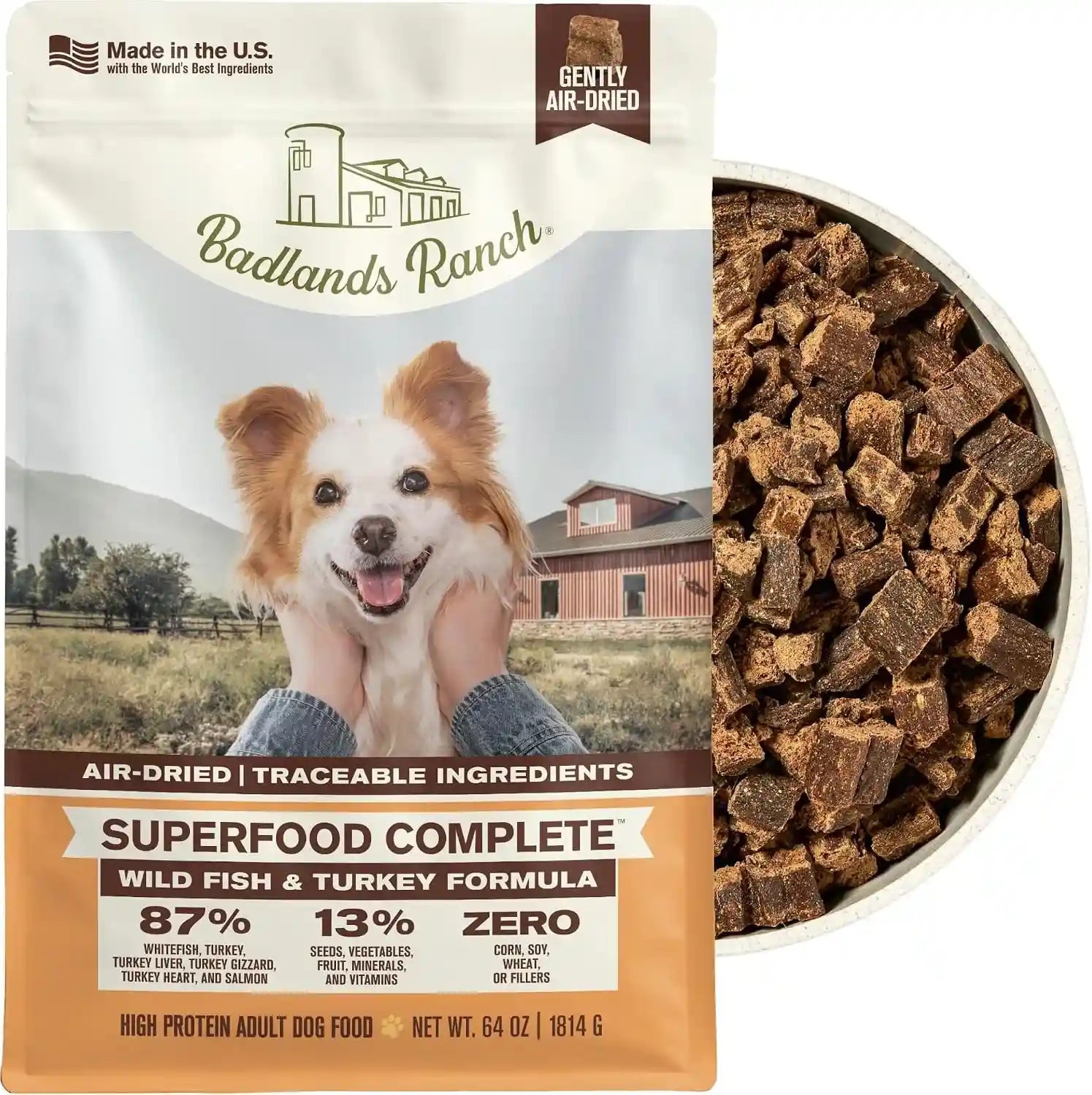 badlands-ranch-by-katherine-heigl-superfood-complete-air-dried-beef-dog-food-high-protein-with-superfoods-for-daily-wellness-consistent-nutrition-24-oz