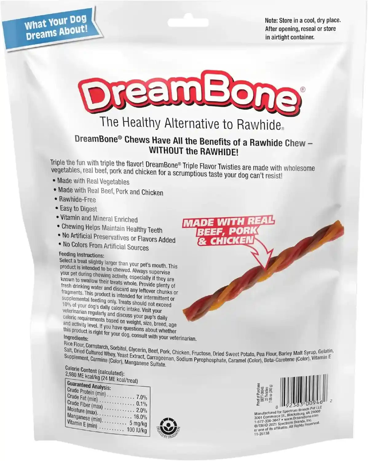 dreambone-triple-flavor-twisties-dog-treats-daily-rawhide-free-chew-digests-safely-with-real-protein-beef-pork-chicken-and-veggies-25-count