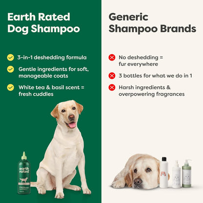 Earth Rated Deshedding Hypoallergenic Dog Shampoo & Conditioner, 16 Oz | 3-In-1, Shampoo & Conditioner for Dogs & Puppies, Deodorizing, 98.5% Natural Origin Ingredients5