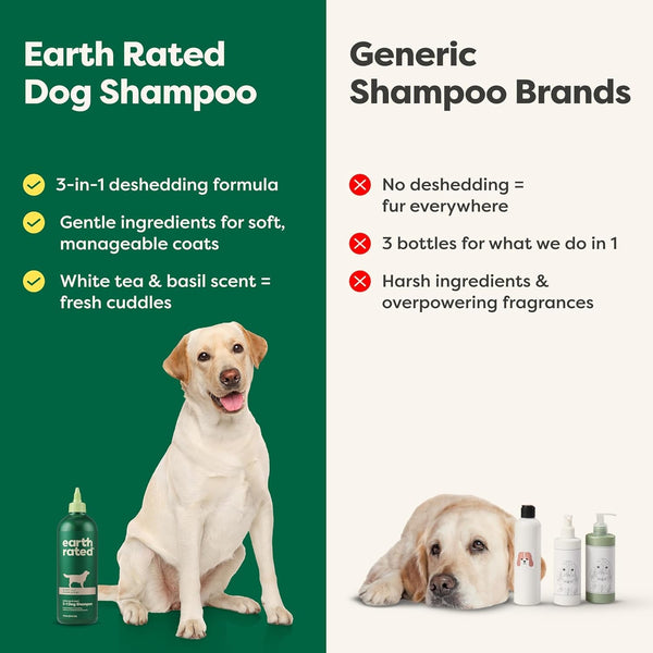 Earth Rated Deshedding Hypoallergenic Dog Shampoo & Conditioner, 16 Oz | 3-In-1, Shampoo & Conditioner for Dogs & Puppies, Deodorizing, 98.5% Natural Origin Ingredients5