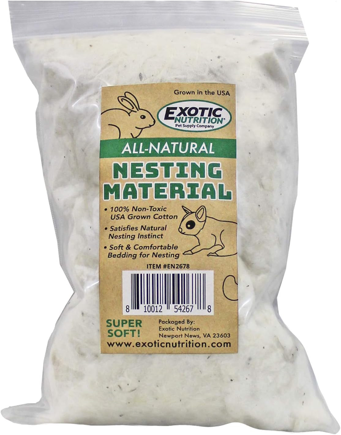 exotic-nutrition-all-natural-nesting-material-4-oz-100-cotton-eco-friendly-animal-bedding-for-sugar-gliders-squirrels-hamsters-rabbits-wild-birds-wildlife