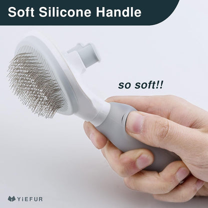 Cat Brush for Shedding, Self Cleaning Brush for Long & Short Hair Cats | Removes Loose Hair,Gentle Massage,For Indoor Cats,Reduces Shedding,Soft Rounded Tips,Ergonomic Silicone Handle,Easy Grooming4