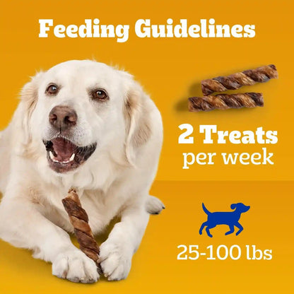 Pedigree Twisty Chews Medium/Large Dog Treats, Chicken & Beef, 16 Count | Long-Lasting Dental Chews, Rawhide-Free, Twisted Design, Helps Clean Teeth, Easy to Digest, Includes 4 Packs of 4 Treats8