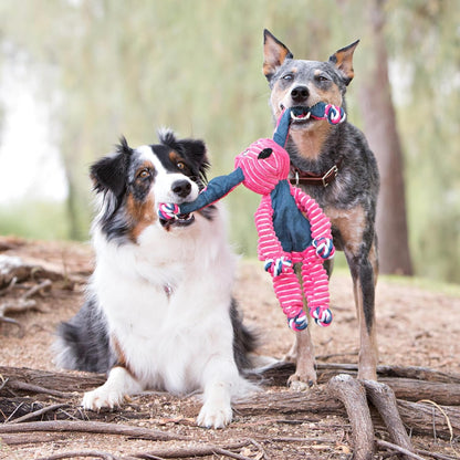 KONG Floppy Knots - Knotted Rope Dog Toy Entices Play - Tug Toy Satisfies Natural Instincts - Dog Supplies with Floppy Design & Minimal Stuffing - Fox, for Medium/Large Dogs4
