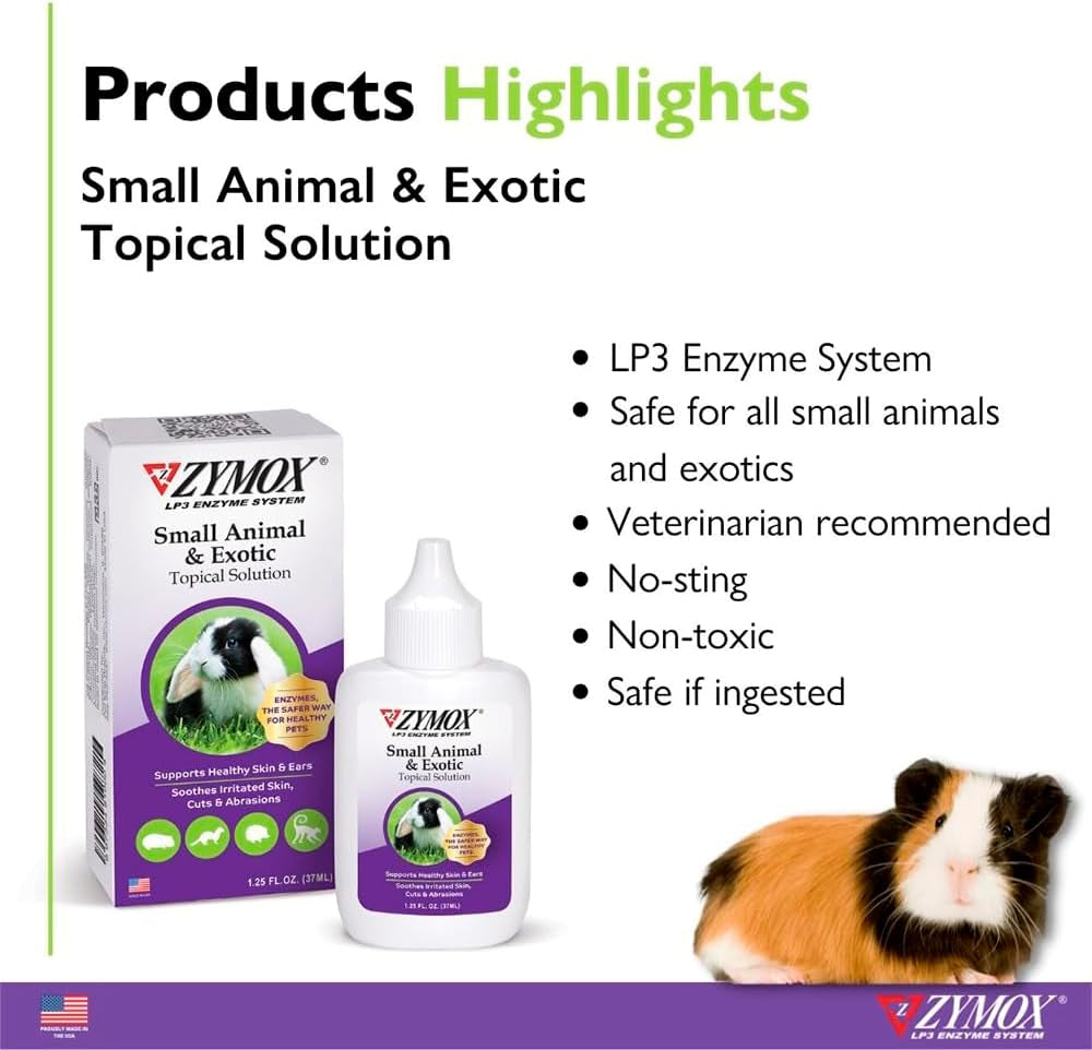 zymox-small-animal-exotic-topical-solution-1-25-oz-supports-healthy-skin-ears-for-dog-cat-rabbit-guinea-pig-ferret-hamster-chinchilla-monkey