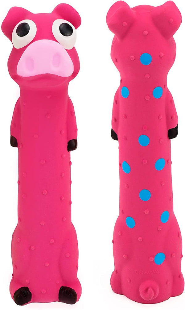 CHIWAVA 3PCS 9" Squeaky Latex Dog Toy Standing Stick Animal for Medium Dogs | Puppy Fetch Interactive Play for Small Medium Dog,Indoor & Outdoor Training Toys,Assorted Colors8