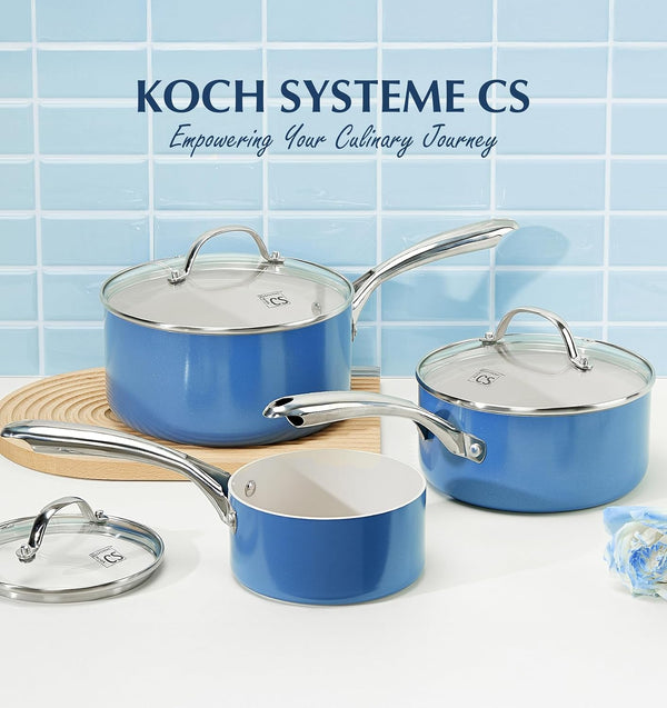 Small Saucepan with Lid, 1 Quart Nonstick Sauce Pan with PFAS-FREE Ceramic Coatings, Non-Toxic, Scratch-Resistant Small Cooking Pot with Lid, 1QT Small Sauce Pan, Blue8