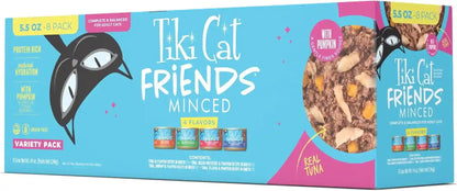 Tiki Cat Friends Wet Cat Food Tuna Variety Pack, 5.5 Oz. Cans (8 Count)1