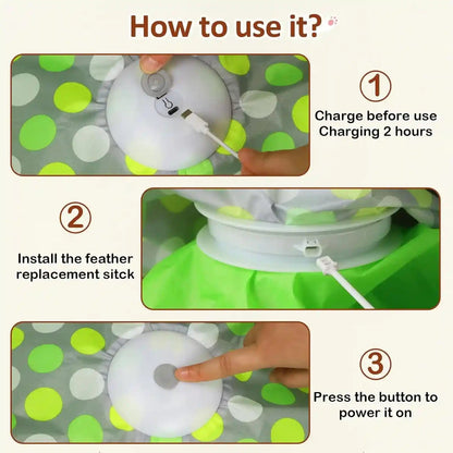 Sofolor Interactive Cat Toy, Automatic Cat Toys for Indoor Cats, Hide and Seek Cat Toy with Motion Activated, Moving Feather, Chirping, USB Rechargeable6