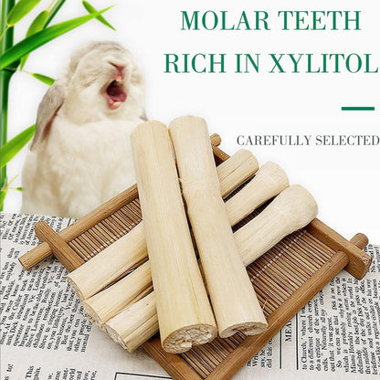 2Lb Sweet Bamboo Chew Sticks for Rabbits & Guinea Pigs - Natural Molar Teething Treats, 60-75 Sticks, Dental Grinding Toys for Hamsters, Chinchillas, Rats & Small Animals7