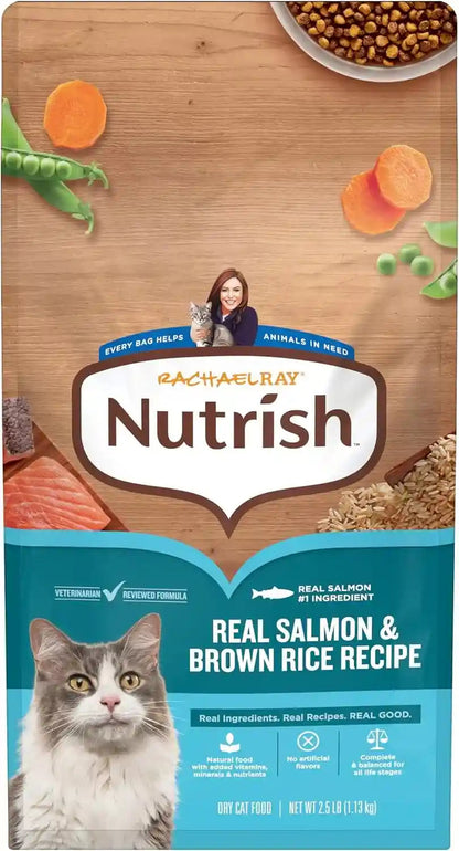 Nutrish Dry Cat Food, Salmon & Brown Rice Recipe, 14 Lb. Bag (Rachael Ray) | Suitable for Cats of All Life Stages, No Artificial Flavors, Nature Food with Added Vitamins, Minerals & Nutrients11