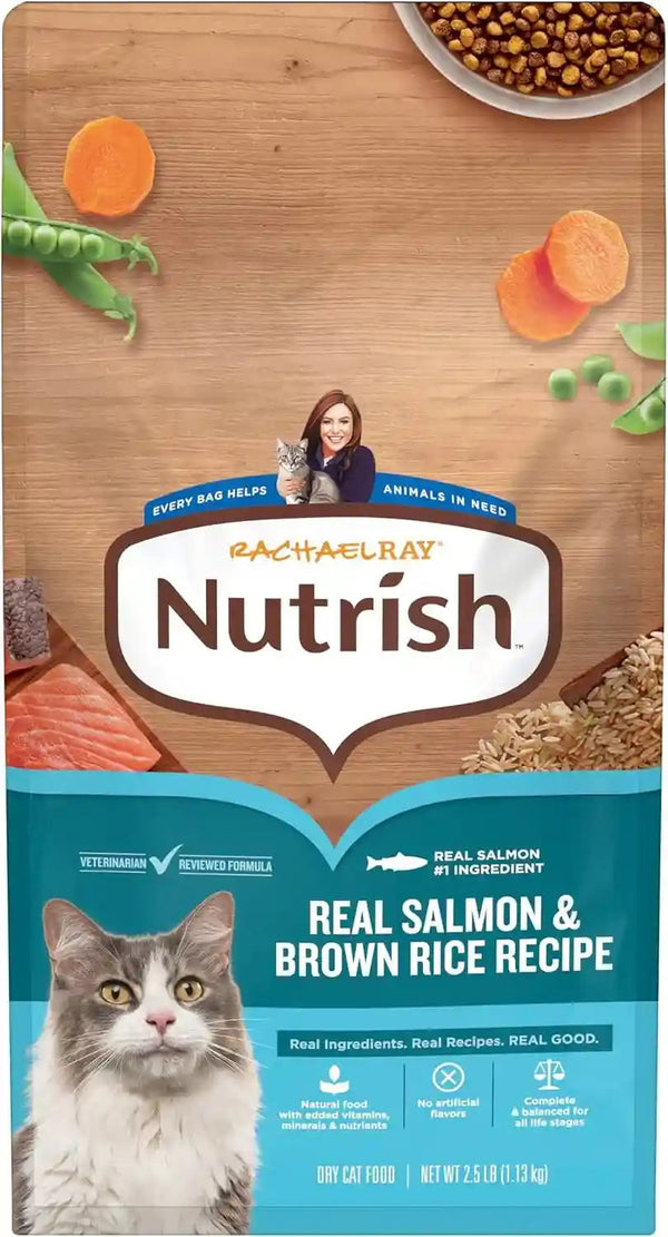 Nutrish Dry Cat Food, Salmon & Brown Rice Recipe, 14 Lb. Bag (Rachael Ray) | Suitable for Cats of All Life Stages, No Artificial Flavors, Nature Food with Added Vitamins, Minerals & Nutrients11