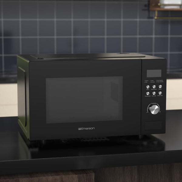 MW1101B-A Countertop Microwave Oven with Button Control, LED Display 1000W, 10 Power Levels, 6 Auto Menus, Glass Turntable and Child Safe Lock, 1.1 Cu. Ft., Black11
