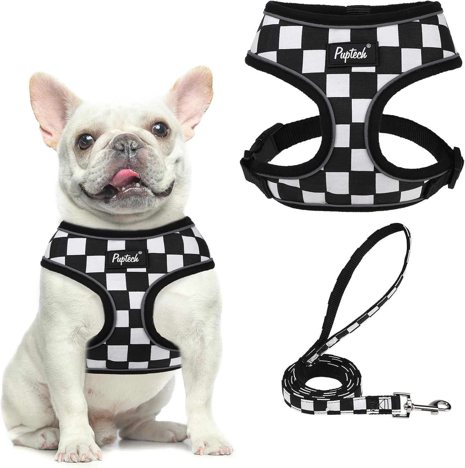 pupteck-soft-mesh-dog-harness-small-sized-and-leash-set-pet-puppy-cat-comfort-padded-vest-no-pull-harnesses-beige-s