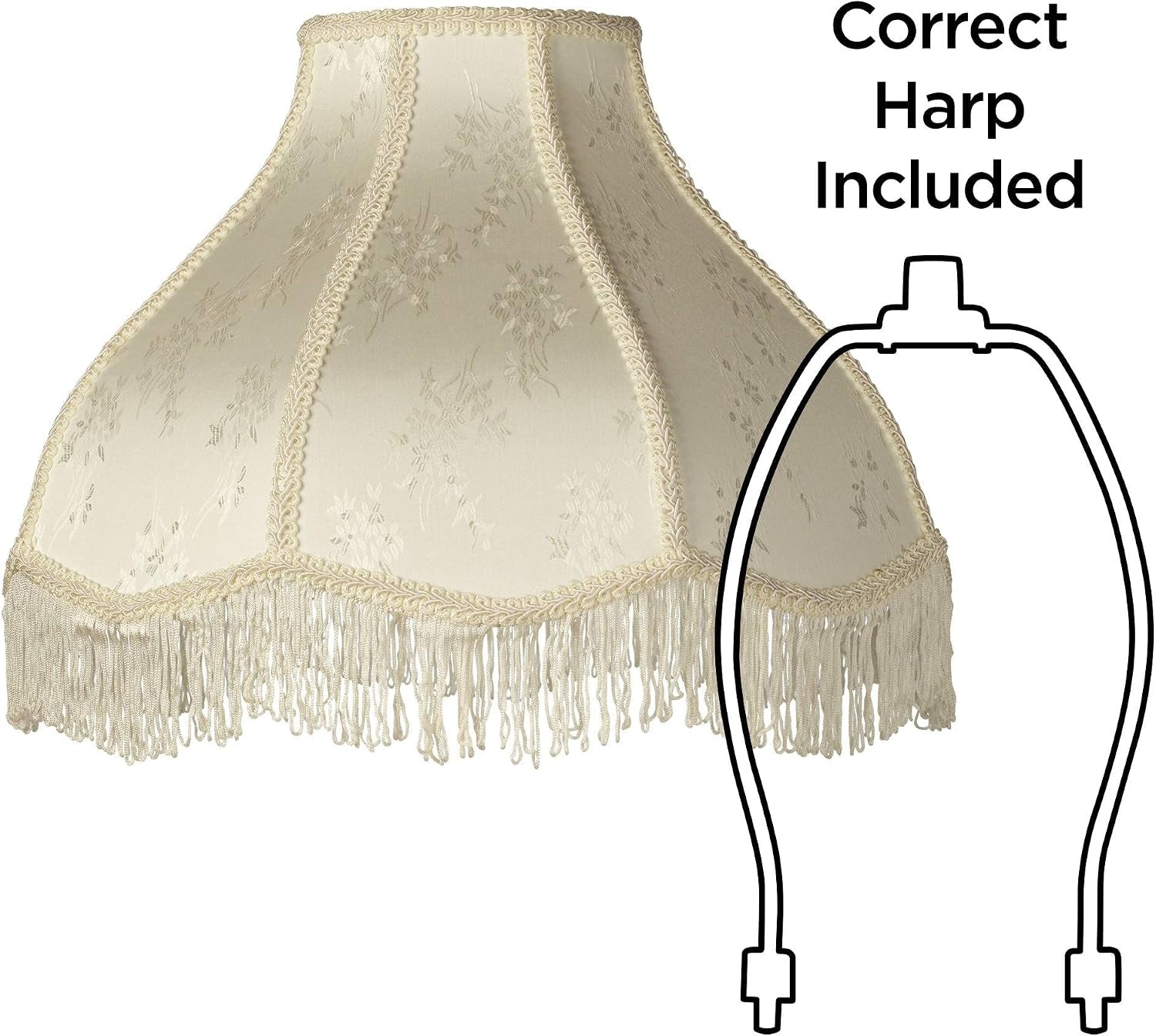 large-cream-scallop-dome-lamp-shades-6x17x12x11-spider-set-of-2-6-top-x-17-bottom-x-11-high-replacement-for-table-floor-lamps-hardback-shade-pre-assembled-floral-harp-finial