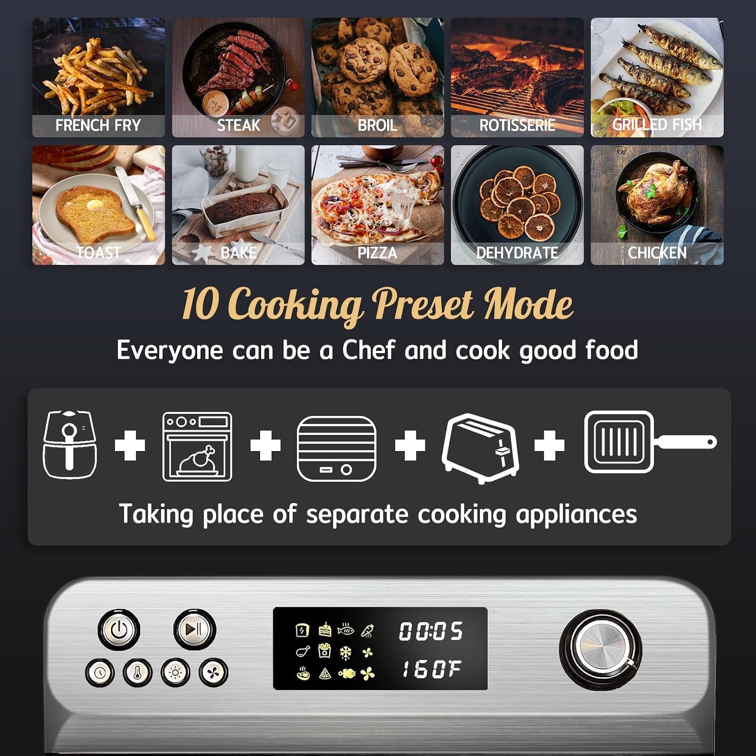 air-fryer-toaster-oven-combo-26quart-10-in-1-extra-large-countertop-convection-oven-with-led-display-knob-control-1800w-stainless-steel-less-oil-faster-cooking-7-accessories-recipe