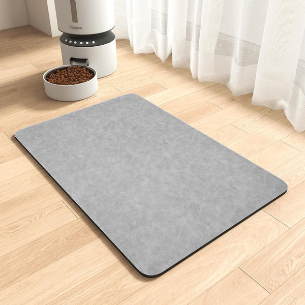 Montvoo-Absorbent Pet Feeding Mat-No Stains Pet Mat for Food and Water Bowl-Quick Dry Cat & Dog Food Mat Water Dispenser Mat-Pet Supplies Mat-Dog Water Bowl Mat for Messy Drinker,（Brown,16"X24"）17