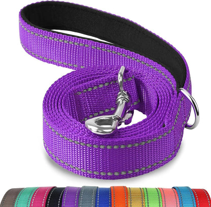 Joytale Reflective Dog Leash for Medium & Large Dogs, 6 FT X 1", Black | Heavy Duty Nylon Webbing, Padded Handle for Comfort, Visible at Night, for Walking & Training13