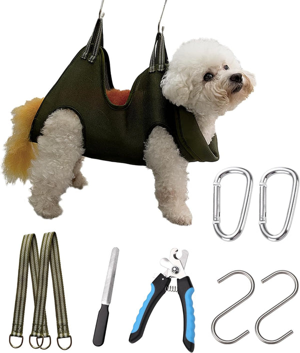 Kkiimatt 10 in 1 Pet Grooming Hammock Harness with Nail Clippers/Trimmer, Nail File, Dog Hammock/Grooming Sling for Nail Trimming/Clipping14