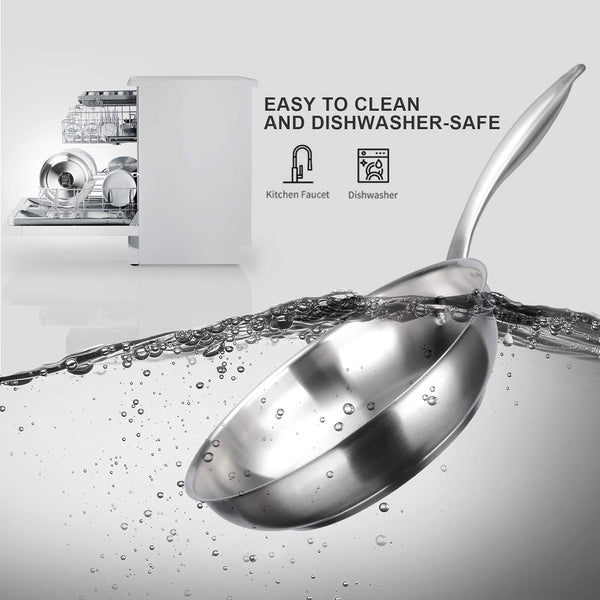 Stainless Steel Frying Pan, 8 Inch Induction Skillet | Eggs and Small Meals, Compact Size for Daily Cooking, Stay-Cool Handle6