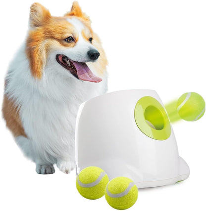 ALL for PAWS Automatic Dog Ball Launcher, Interactive Fetch Toy for Small to Medium Dogs, Pet Thrower Machine for Indoor & Outdoor Play, 3 Pcs 2-Inch Balls Included1