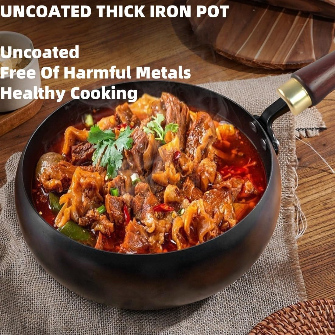 iron-pot-7-87-11-81-inch-uncoated-iron-pan-with-lid-no-chemical-coated-flat-bottom-japanese-pans-woks-stir-fry-pans-set-for-induction-electric-gas-wooden-lid-7-87in