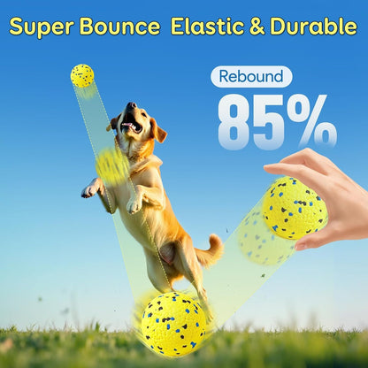 Kimee Dog Balls Tennis Ball Toys Dog Toys for Aggressive Chewers Durable Teething Chew Toys Water Toy Fetch Ball for Large Medium Small Dog and Puppies (4 Balls)5