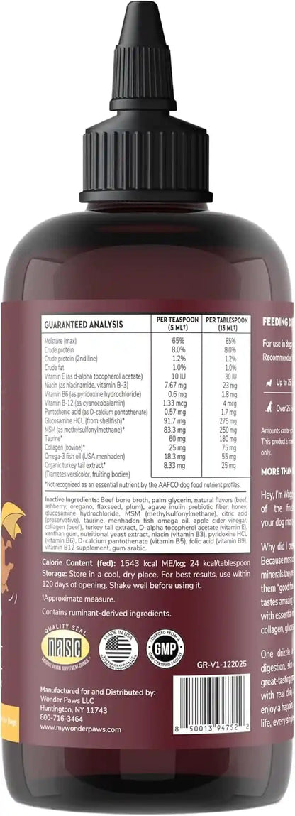 Premium Dog Gravy Food Topper – Dog Food Topper for Dry Food, Wet Food & Picky Eaters – Tasty All-In-One Multivitamin Bone Broth Dog Gravy with Vitamins, Minerals, Omegas, Collagen & Mushrooms – 16Oz7