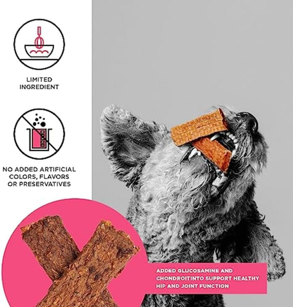 BIXBI Liberty Functional Healthy Hip and Joint Dog Jerky Treats, Beef Recipe, 5 Ounce3