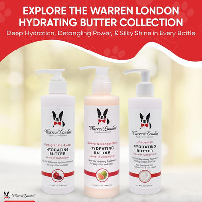 Warren London Hydrating Butter Leave in Pet Conditioner for Dogs | Lotion for Skin and Coat | Aloe Puppy & Dog Conditioner for Hair Detangler, Dry Skin, & Pet Fur Dandruff | Made in USA | Guava 8Oz6