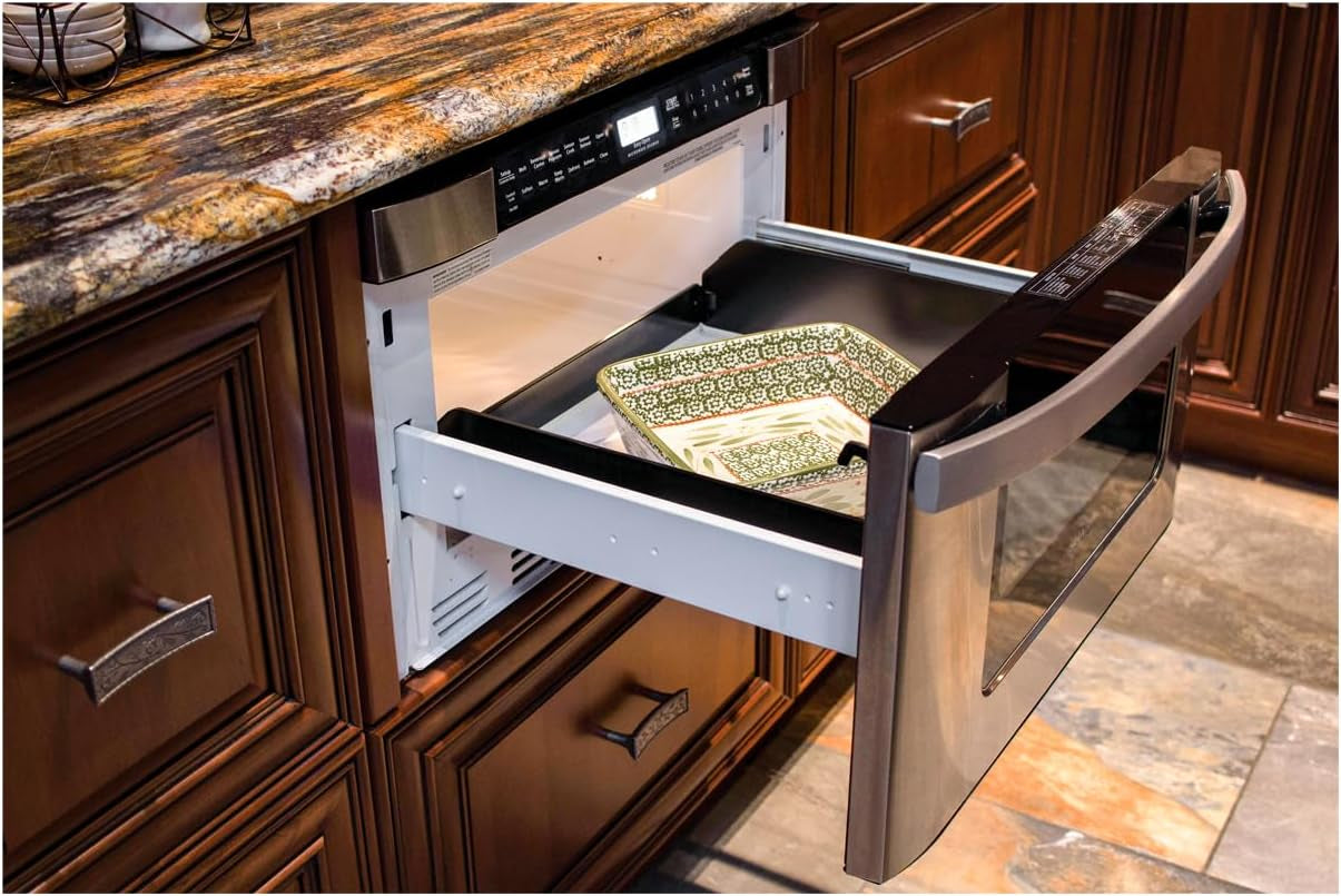 sharp-kb6524psy-24-in-1-2-cu-ft-built-in-microwave-drawer-oven-1-2-cubic-feet-950-watt-angled-touch-control-panel