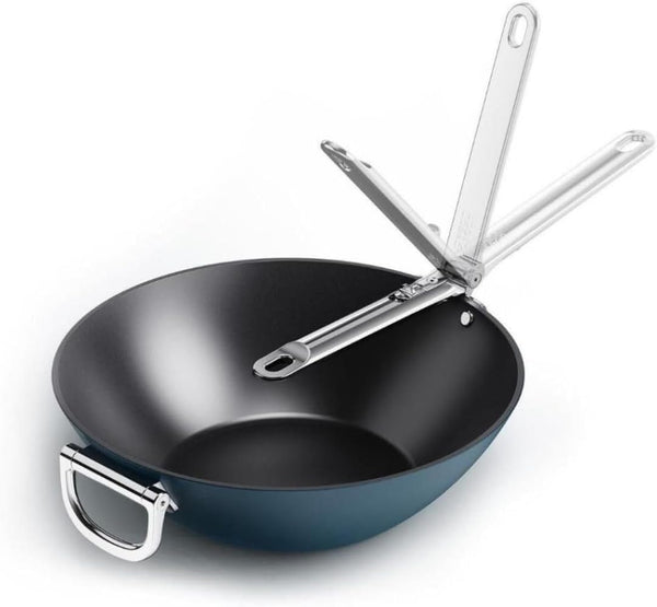 Joseph Joseph Space 12.5"" Nonstick Wok with Folding Handle, Space Saving Stir-Fry Pan, Ceramic Coating, Induction & Oven Safe3