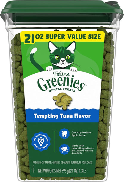 Greenies Feline Natural Dental Cat Treats, Tempting Tuna Flavor, 9.75 Oz | #1 Veterinarian-Recommended, 36% Less Tartar in 28 Days, Cleans to Gumline, Crunchy Texture, Natural Ingredients17