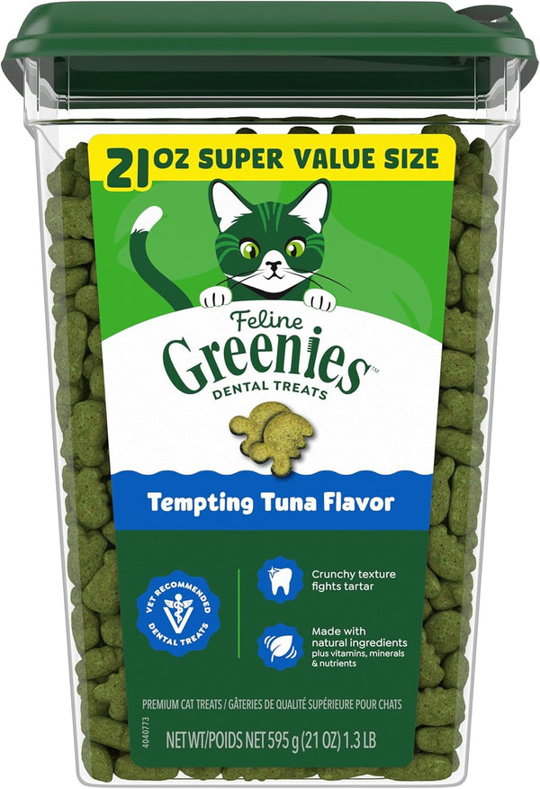 Greenies Feline Natural Dental Cat Treats, Tempting Tuna Flavor, 9.75 Oz | #1 Veterinarian-Recommended, 36% Less Tartar in 28 Days, Cleans to Gumline, Crunchy Texture, Natural Ingredients17