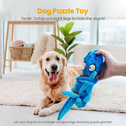 HGB Squeaky Dog Toys - 2 Pack No Stuffing Octopus Crinkle Plush Chew Toys for Puppies Small Medium Large Dogs, Interactive Tug Toys to Keep Dogs Busy5