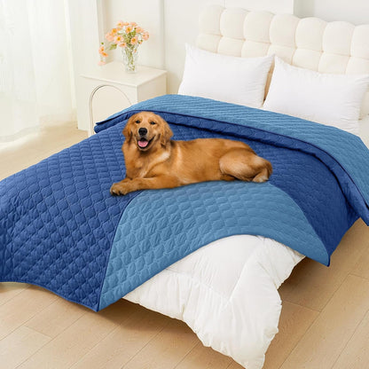 Smiry Waterproof Dog Bed Cover, Reversible Pet Blanket for Sofa Couch | Soft Washable Dog Blanket, Leakproof Couch Cover for Dogs Cats & Furniture Protection, 52X82, Grey/Dark Grey124