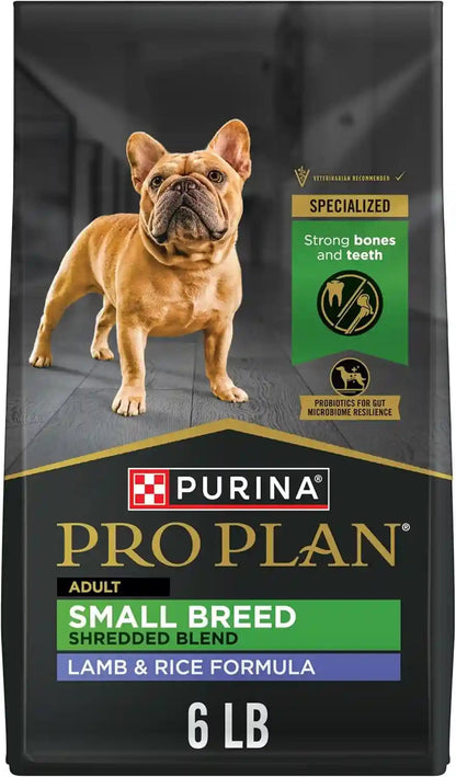 Purina Pro Plan Small Breed High Protein Dog Food Dry Shredded Blend Lamb and Rice Formula - 6 Lb. Bag1
