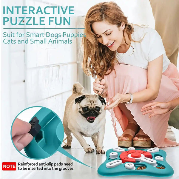 PETSTA Dog Puzzle Toys, Treat Dispensing Dog Enrichment Toys for IQ Training and Brain Stimulation, Interactive Mentally Stimulating Toys as Gifts for Puppies, Cats, Dogs6