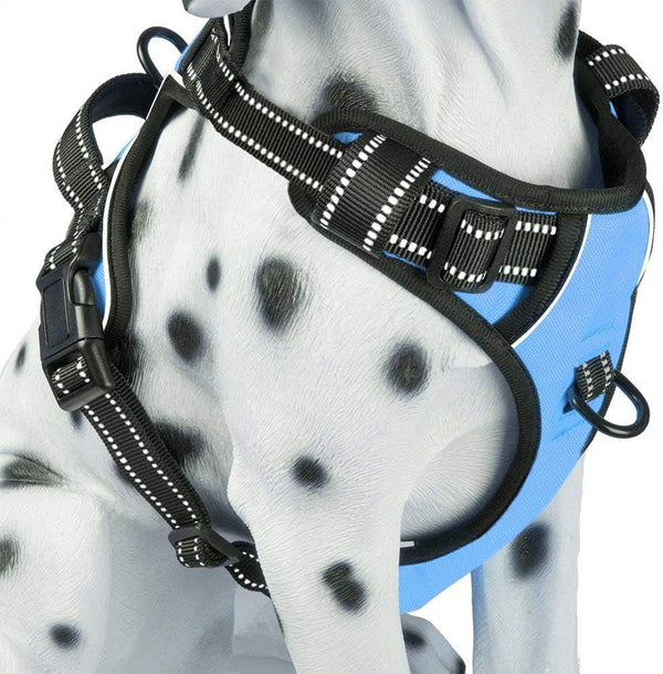 Poypet No Pull Dog Harness, Reflective Comfortable Vest Harness with Front & Back 2 Leash Attachments and Easy Control Handle Adjustable Soft Padded Pet Vest for Small Medium Large Dogs (Mint Blue,M)14