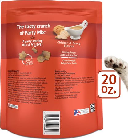Purina Friskies Cat Treats, Party Mix Gravy-Licious Crunch Chicken and Gravy Flavors - 20 Oz. Pouch9