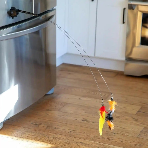 2 Cat Toy + 9 Feather Lures Interactive Cat Toys for Indoor Cats Interactive Kiteen Toys Enrichments for Boared Indoor Adult Cats Kittens Suction Cup Juguetes Para Gatos Teaser Feather Wand9