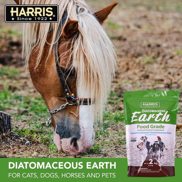 Harris Food Grade Diatomaceous Earth for Pets, for Cats, Dogs, Horses and Pets, Certified for Organic Use, 2 LB Bag3