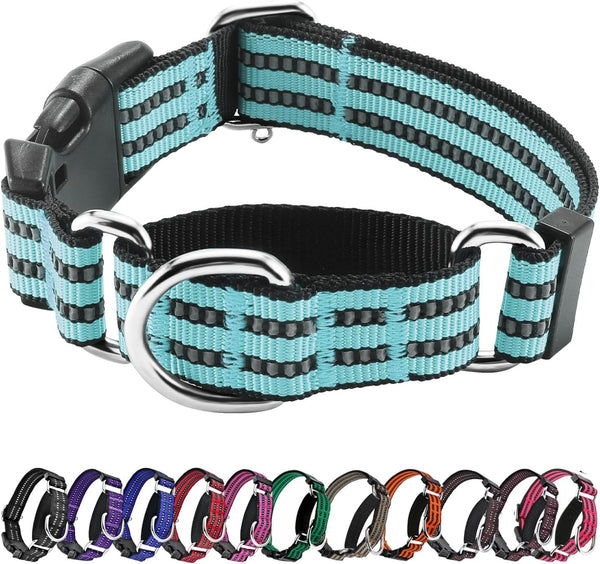 Martingale Collars for Dogs, Reflective Escape Proof Training Dog Collars with Quick Release Buckle,Adjustable No Slip Nylon Dog Collar for Medium Pets12