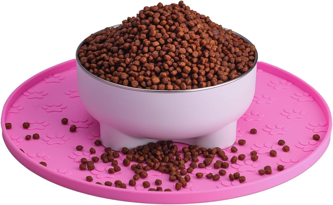 silicone-pet-food-mat-dog-food-and-water-mat-raised-edge-rubber-mat-for-dog-bowls-prevents-food-and-water-from-staining-floors-suitable-for-small-and-medium-pets-10-6-gray-odorless
