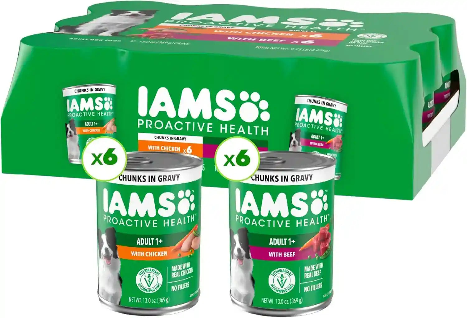 iams-proactive-health-pack-wet-dog-food-beef-chicken-13-oz-12-pack-chunks-in-gravy-omega-6-fatty-acids-supports-healthy-skin-muscles-digestion-13-oz-cans-no-artificial-flavors